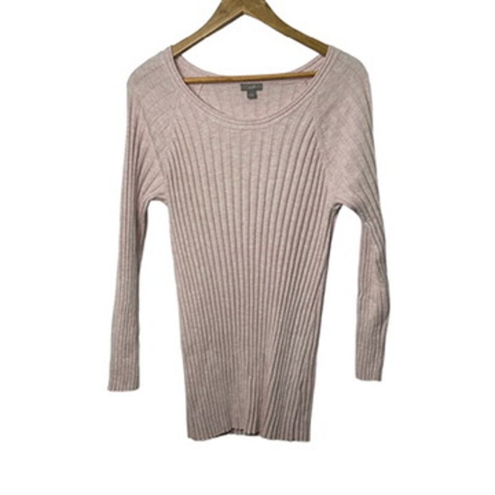 J.Jill Pink Stretchy Ribbed Long Sleeve Shirt Women's Large